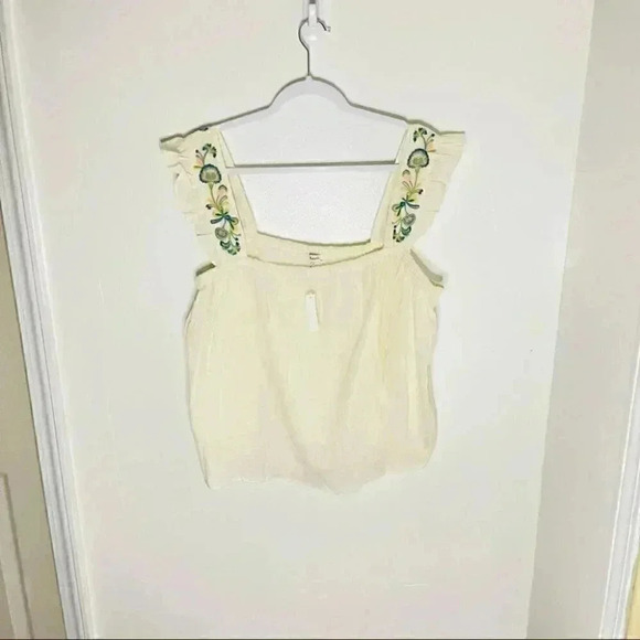 NEW Madewell Embroidered-Strap Swing Top - Picture 2 of 8